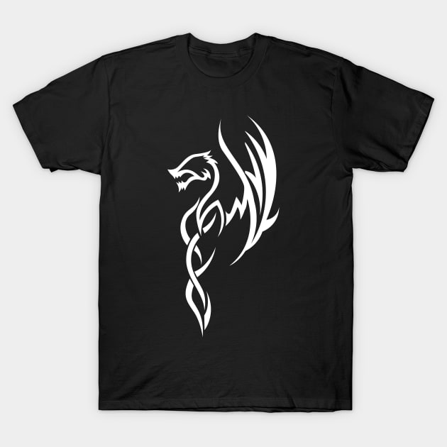 Dragon Tattoo Cool Cute Creature Animal Chinese T-Shirt by Onceer